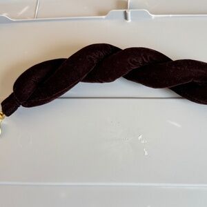 ClareV Velvet Twisted Top Handle